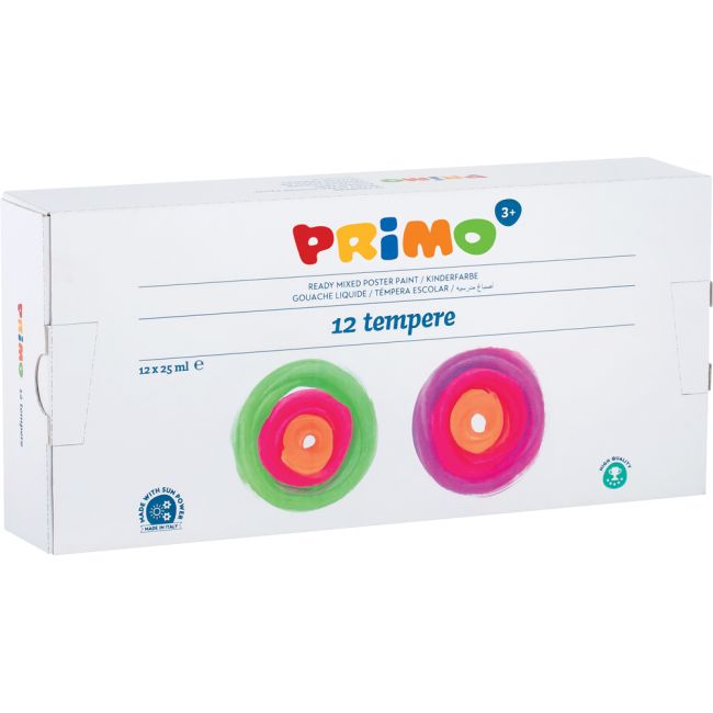 Tempera Morocolor Primo, 25 ml, 12 culori/cutie - BPTCMC15414