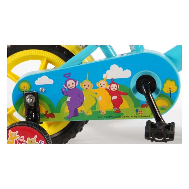 Bicicleta 10 inch cu roti ajutatoare si maner partial montata Teletubbies - SOLVOL71006
