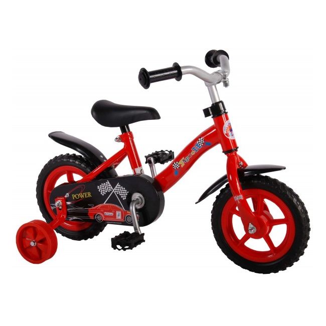 Bicicleta copii baieti 10 inch Volare Power cu roti ajutatoare partial montata - SOLVOL61001