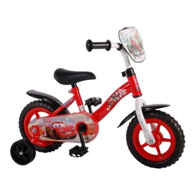 Bicicleta copii Volare Cars cu roti ajutatoare 10 INCH - SOLVOL31005-CH
