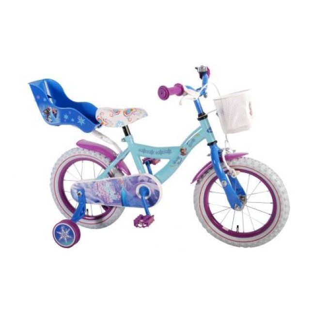 Bicicleta copii Volare Frozen cu roti ajutatoare 14 INCH partial montata - SOLVOL51461