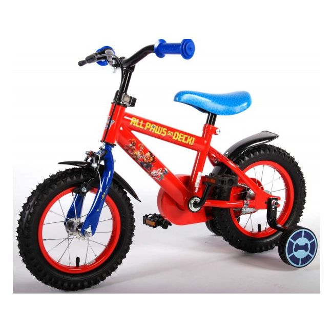 Bicicleta pentru baieti 12 inch cu roti ajutatoare partial montata Paw Patrol - SOLVOL61250-CH