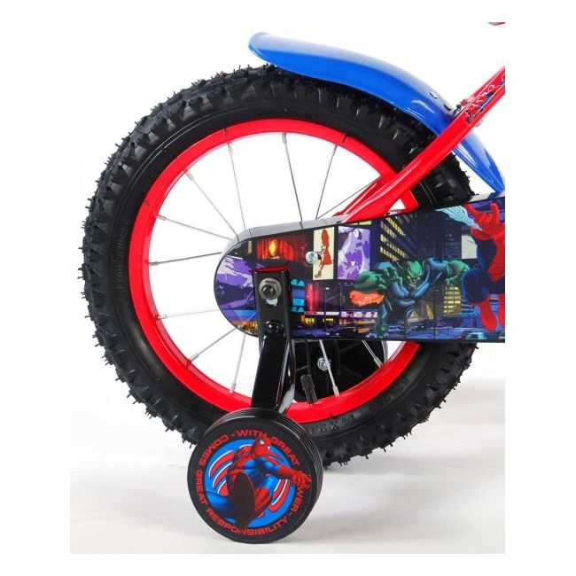 Bicicleta pentru baieti 14 inch cu roti ajutatoare Ultimate Spiderman - SOLVOL41254-14-CH