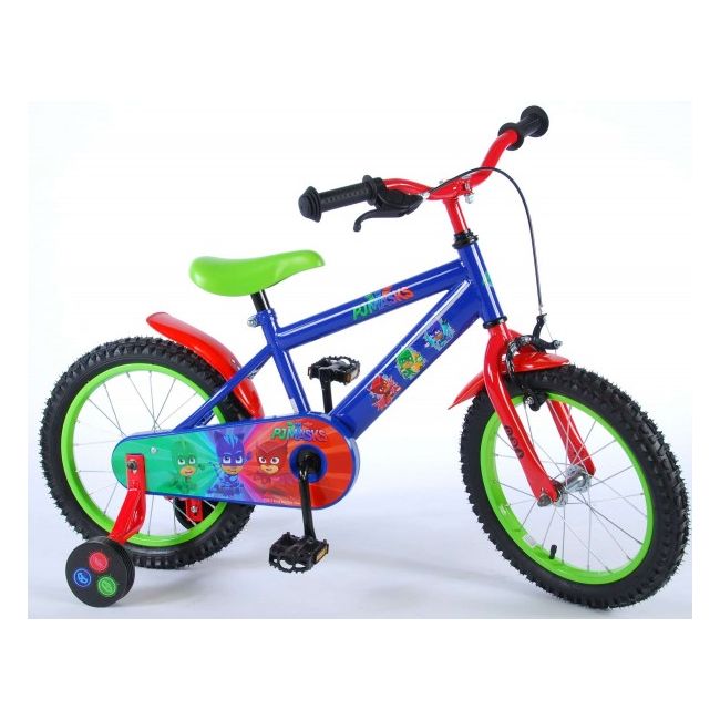 Bicicleta pentru baieti 16 inch cu roti ajutatoare Pj Masks - SOLVOL71663-CH