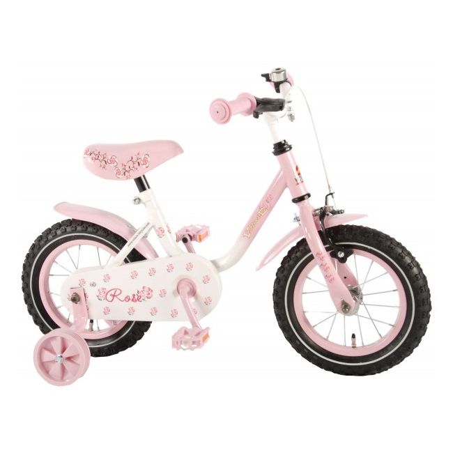 Bicicleta pentru fete 12 inch cu roti ajutatoare Volare Rose - SOLVOL71233
