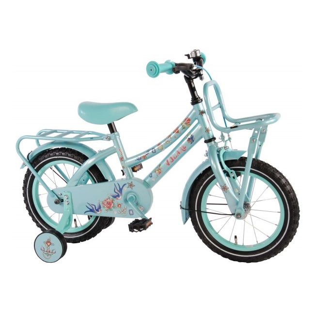 Bicicleta pentru fete 14 inch cu roti ajutatoare Volare Tattoo - SOLVOL61418