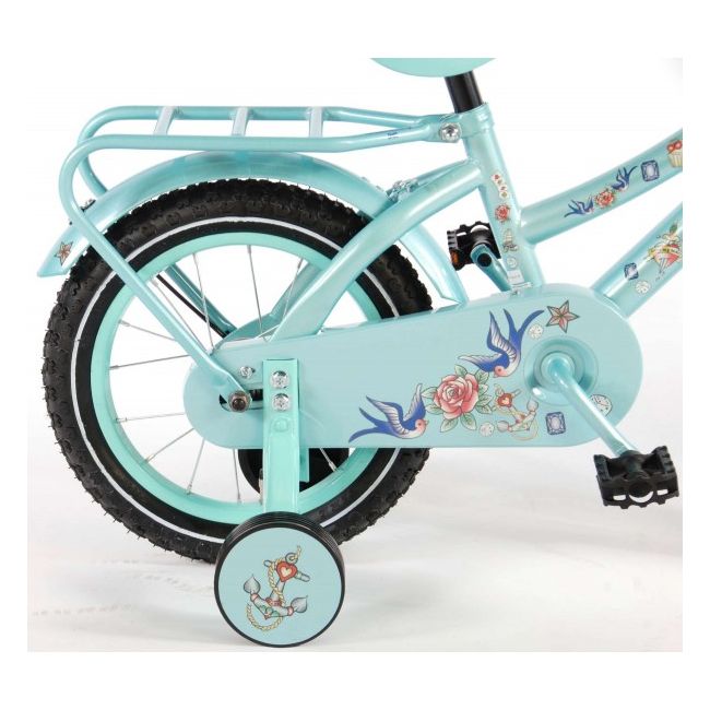 Bicicleta pentru fete 14 inch cu roti ajutatoare Volare Tattoo - SOLVOL61418
