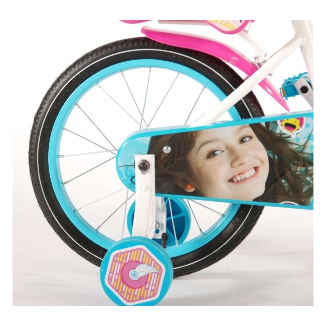 Bicicleta pentru fete 16 inch cu scaun pentru papusi roti ajutatoare si cosulet Soy Luna - SOLVOL71605-CH