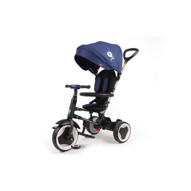 Tricicleta Rito Deluxe Albastru cu maner parasolar si centuri partial montata - SOLVOL860