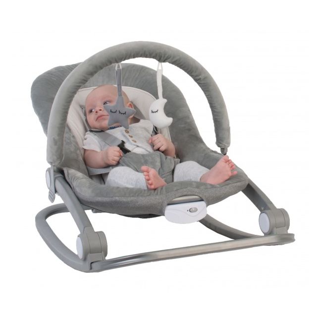 Balansoar cu vibratii BO Jungle Gri pentru bebelusi cu arcada jucarii - SOLBJB700100