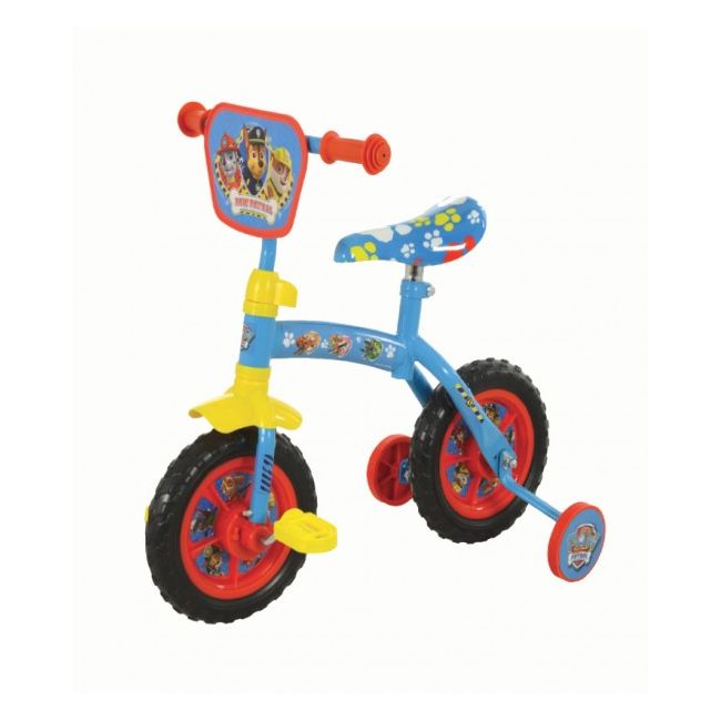 Bicicleta pentru copii 2 in 1 cu roti ajutatoare Paw Patrol - SOLMVSM14523