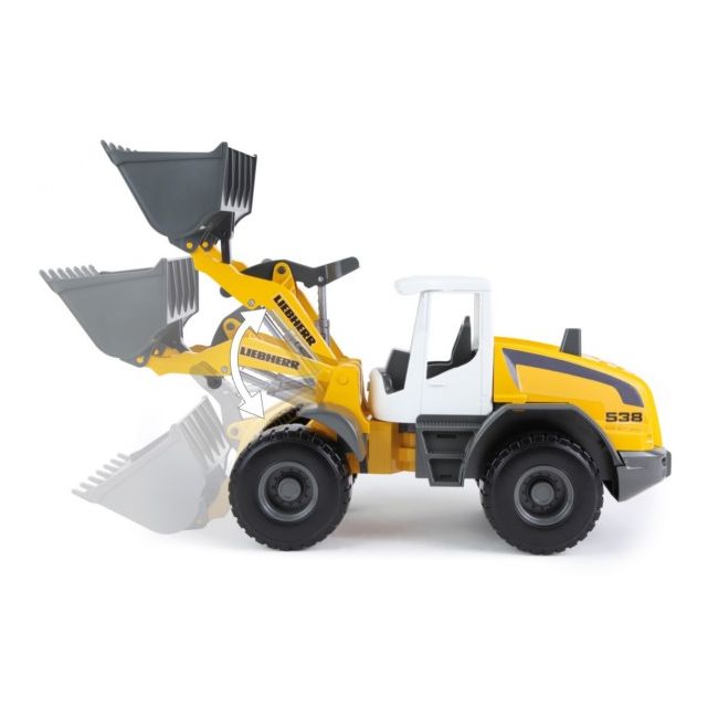 Buldoexcavator incarcator din plastic Liebherr L538 Worxx pentru copii 48 cm - SOLLE04612