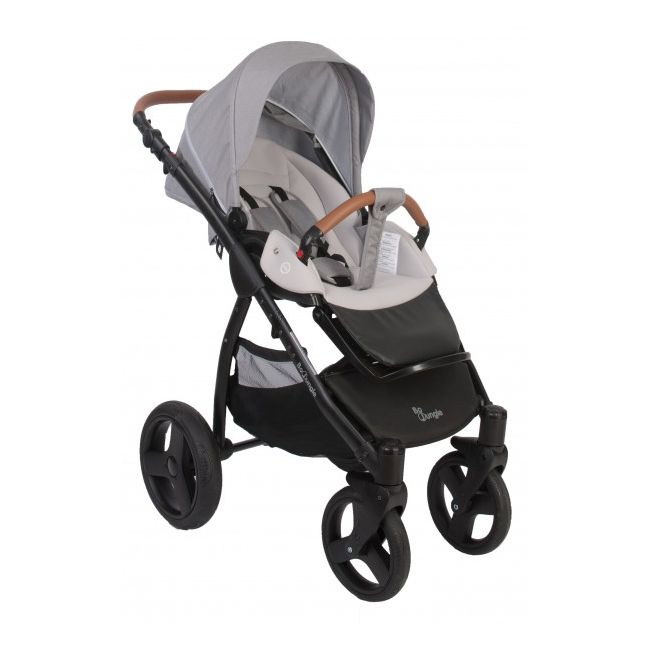 Carucior pentru copii BO Jungle 3 in 1 B Zen Gri cu geanta suport pahar pelerina ploaie si plasa insecte incluse - SOLBJB700500
