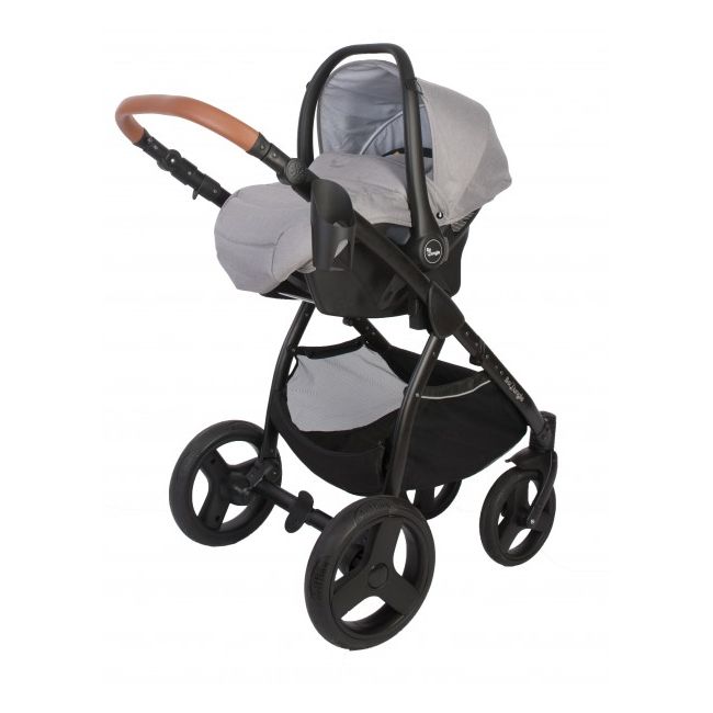 Carucior pentru copii BO Jungle 3 in 1 B Zen Gri cu geanta suport pahar pelerina ploaie si plasa insecte incluse - SOLBJB700500