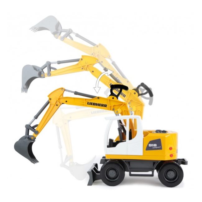 Excavator plastic Bagr Liebherr A918 Litronic Worxx cupa functionala 48 cm pentru copii - SOLLE04611