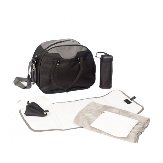 Geanta multifunctionala cu accesorii incluse BO Jungle pentru bebelusi neagra - SOLBJB300330