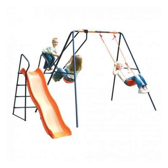 Leagan cu balansoar si tobogan MVS Saturn pentru copii combinate - SOLMVSM08612