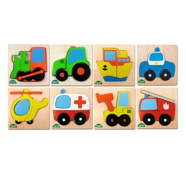 Puzzle din lemn Lena vehicul - SOLLE32080