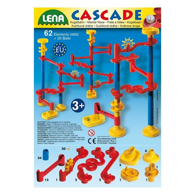 Set de joaca labirint cu 20 bile si 64 de elemente Lena - SOLLE65279