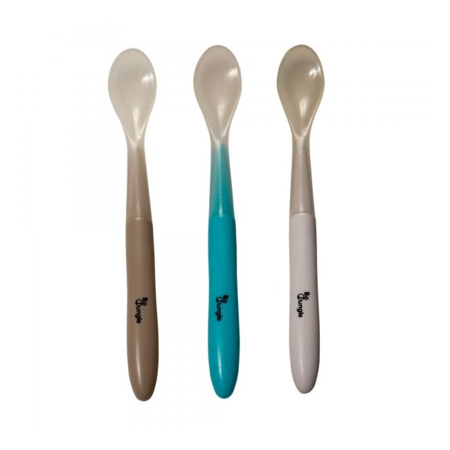Set tacamuri copii BO Jungle 3 lingurite moi din silicon  - SOLBJB570010