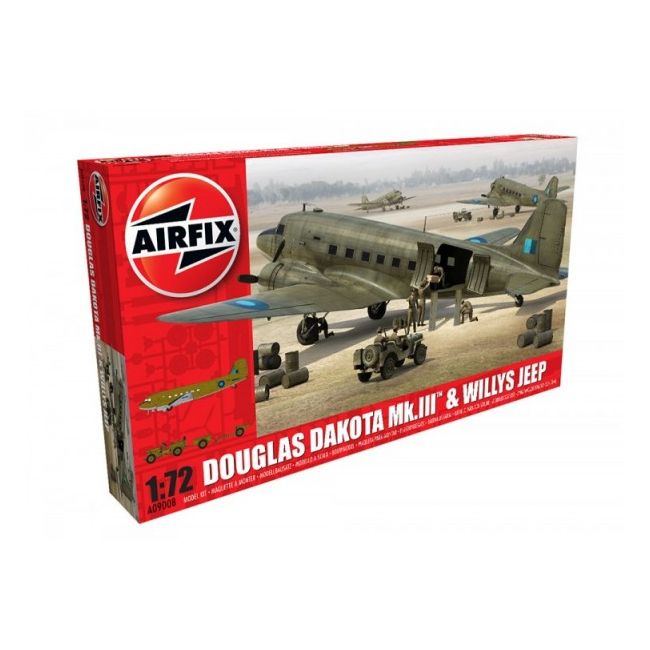 Airfix Douglas Dakota Mkiii Willys Jeep - SOLAF09008