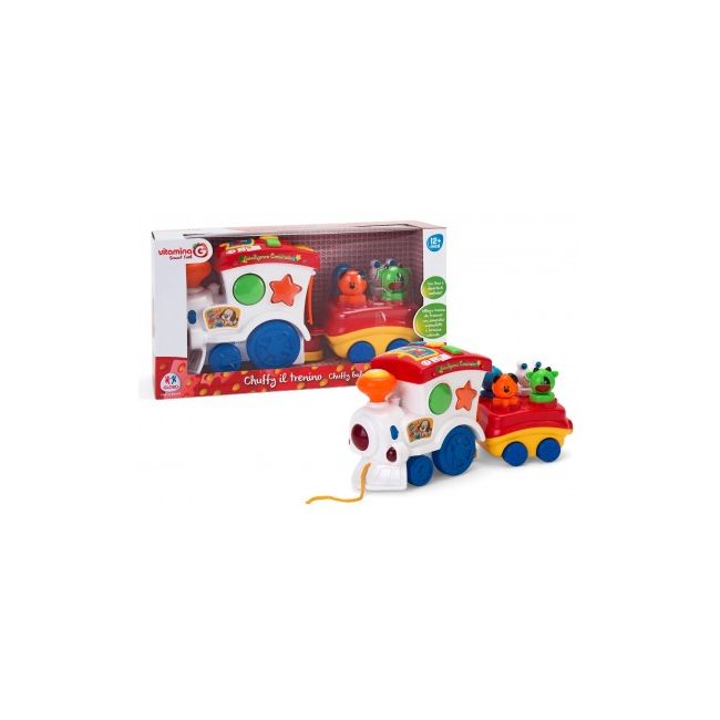 Jucarie muzicala bebe Locomotiva cu vagon si forme Vitamina G - SOLGL05108