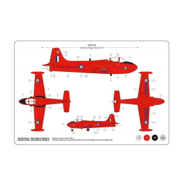 Kit constructie Airfix avion Hunting Percival Jet Provost T.4 Starter Set 1:72 - SOLAF55116