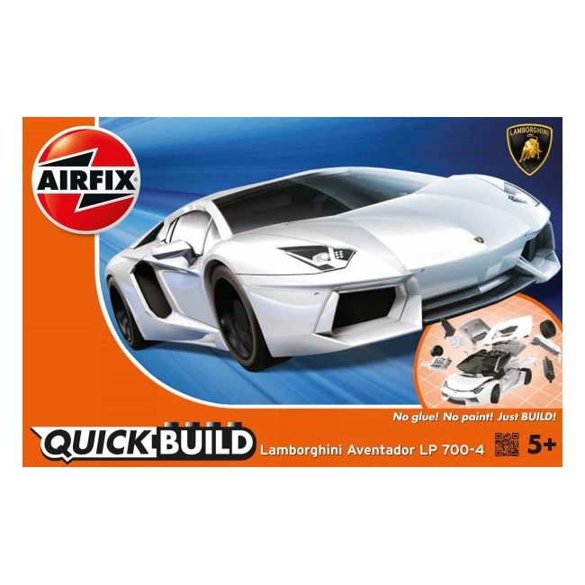 Kit constructie Airfix QUICK BUILD Lamborghini Aventador White - SOLAFJ6019