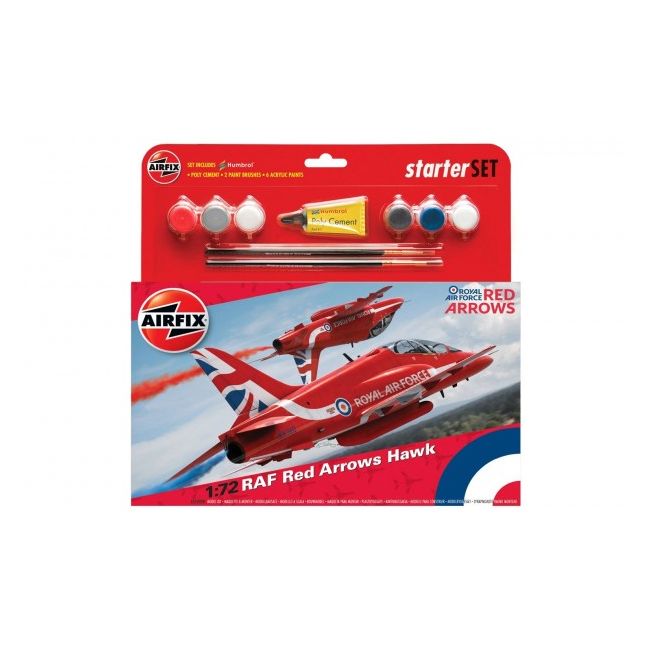 Kit constructie Airfix RAF Red Arrows Hawk 2015 Starter Set 1:72  - SOLAF55202B