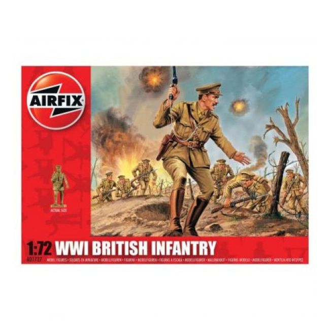 Kit soldati Airfix 01727 Set 48 soldati WWI Infanterie Britanica scara 1:72  - SOLAF01727