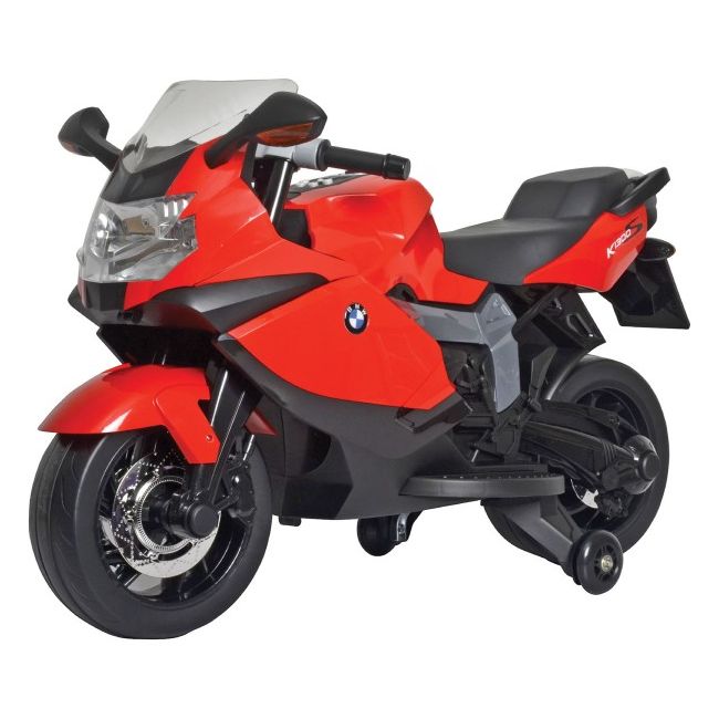 Motocicleta electrica BMW K130S cu sunete si lumini pentru copii rosie - SOLGL38967