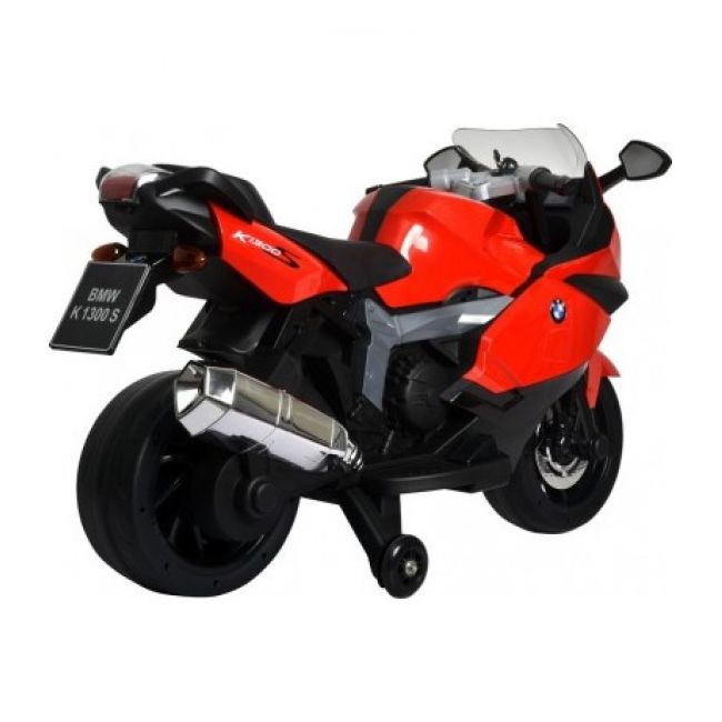 Motocicleta electrica BMW K130S cu sunete si lumini pentru copii rosie - SOLGL38967