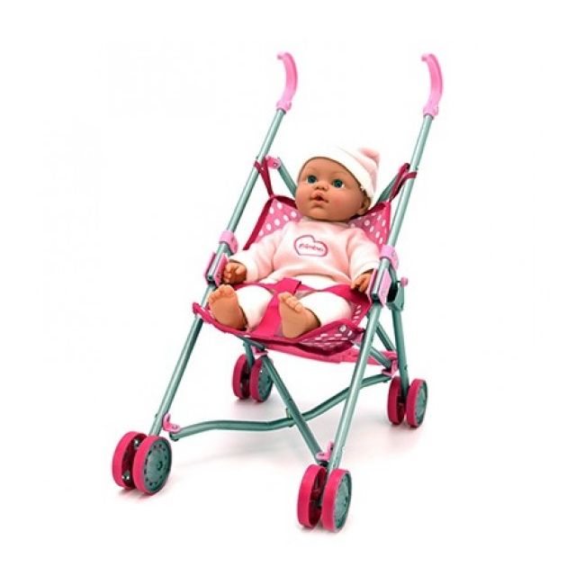 Papusa Bebe cu carucior GLOBO BIMBO - SOLGL38197