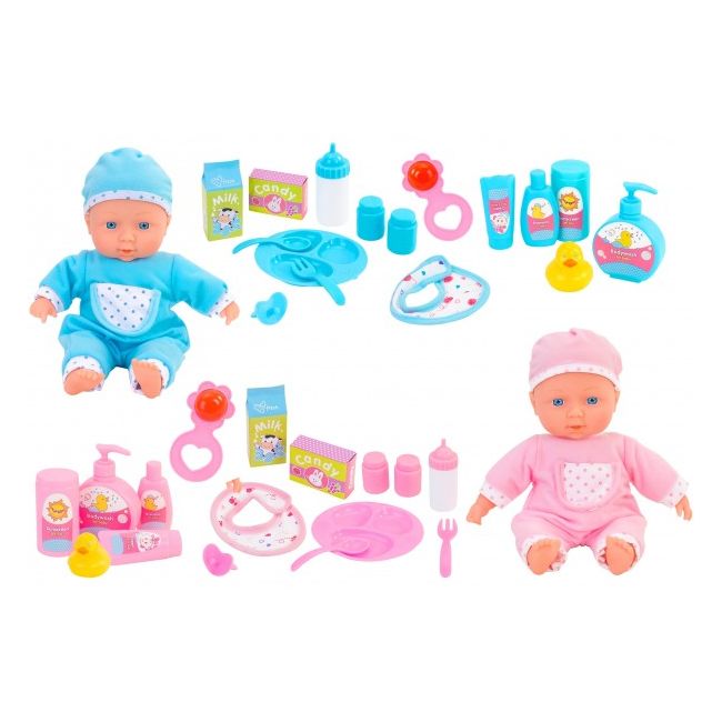Papusa bebelus Globo care mananca 31 cm 16 accesorii - SOLGL38198