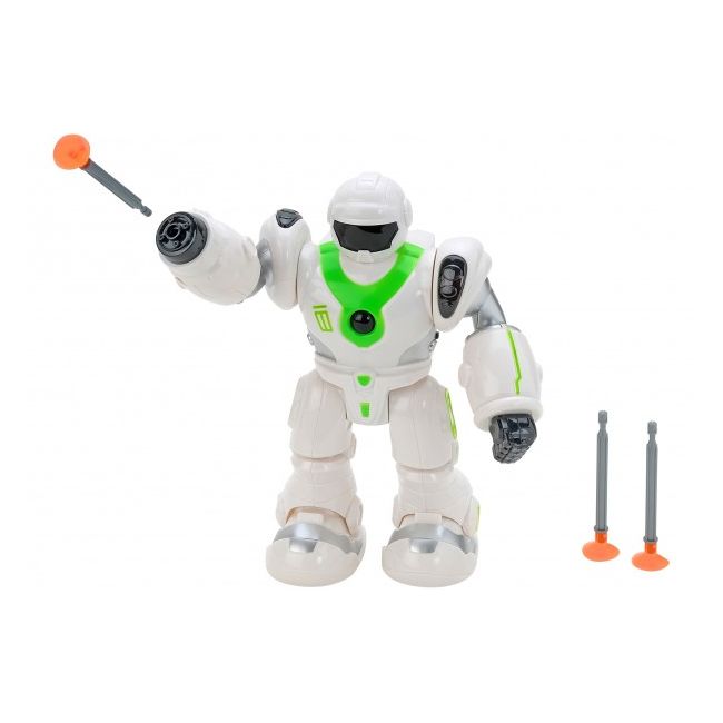 Robot cu baterii Globo sunete si lumini care merge si trage cu ventuze - SOLGL39048
