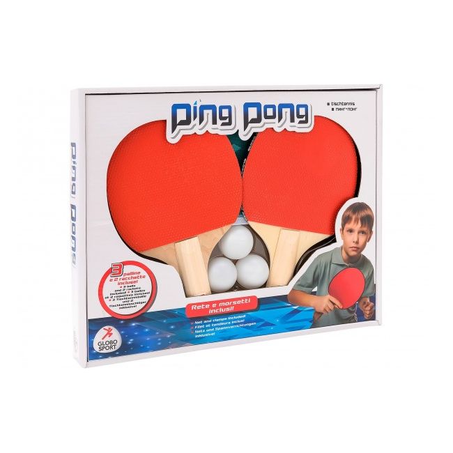 Set 2 palete de ping pong cu fileu inclus si 3 mingi - SOLGL47399