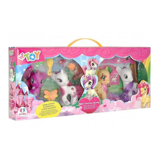 Set 4 ponei Globo cu perie si accesorii  - SOLGL38942