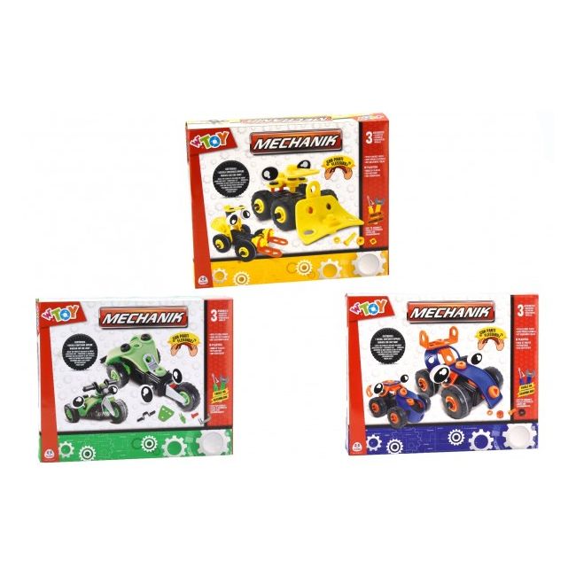 Set constructie 2 in 1 vehicule piese moi din plastic cu suruburi speciale - SOLGL38243