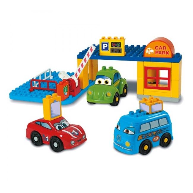 Set constructie cuburi Unico Galetusa Masini si Garaj 35 piese - SOLUN8569