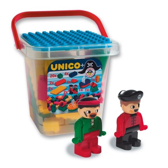 Set constructie cuburi Unico Galetusa Pirati 38 piese - SOLUN8550