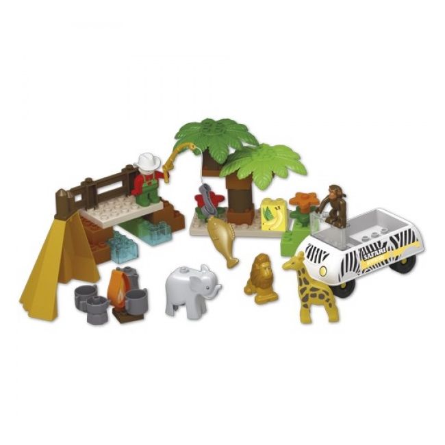 Set constructie cuburi Unico Safari mari 55 piese - SOLUN8560