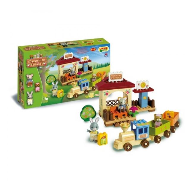Set constructie Unico Maximilian Families Trenulet 68 piese - SOLUN8925