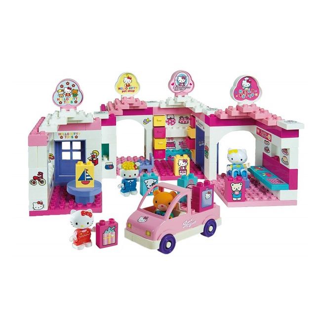 Set cuburi constructie Centru comercial Hello Kitty Unico - SOLUN8659