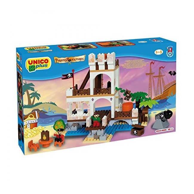 Set cuburi constructie Insula cu Pirati Unico - SOLUN8532
