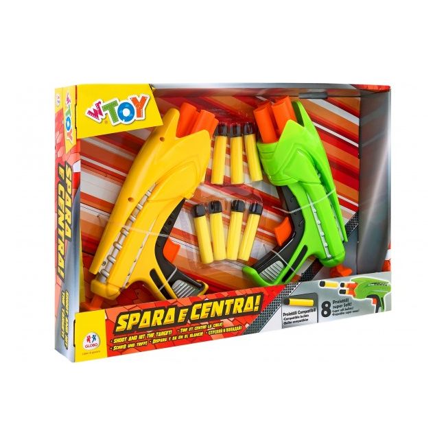 Set doua pistoale cu gloante moi Globo Wtoy - SOLGL37852