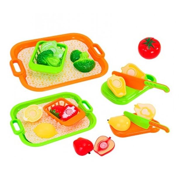 Set fructe si legume cu tava GLOBO CUCCINA pentru copii - SOLGL38124