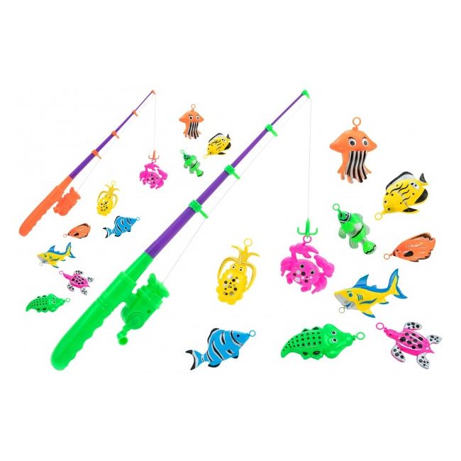 Set pescuit cu undita si 10 pestisori Globo GL38575 - SOLGL38575