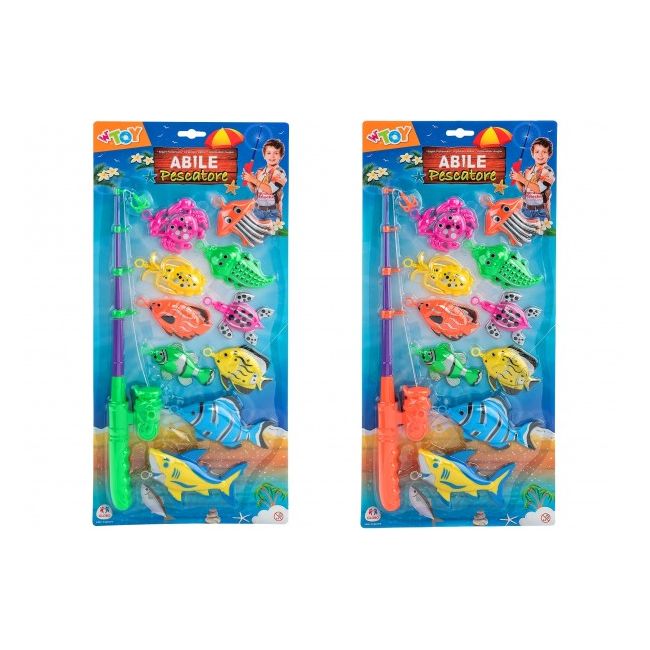 Set pescuit cu undita si 10 pestisori Globo GL38575 - SOLGL38575
