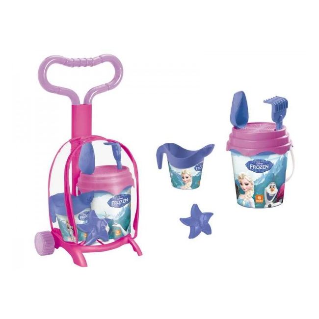 Troller cu ghiozdanel Frozen Mondo pentru copii cu jucarii plaja si galetusa  - SOLMON28317