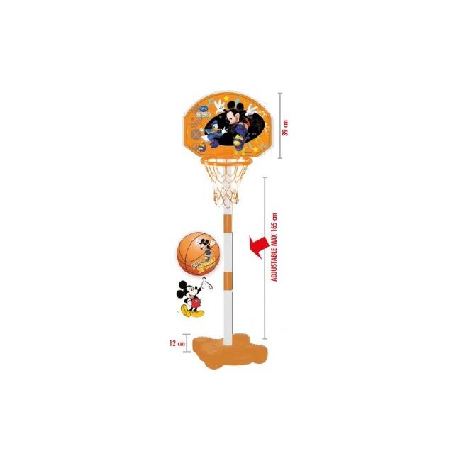 Cos de baschet cu minge pentru copii Mickey Mouse - SOLMON18085